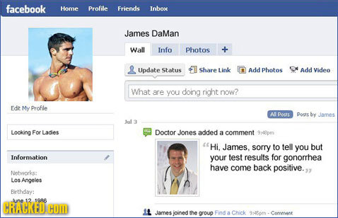 facebook Home Profile Friends Inbox James DaMan Wall Info Photos R Update Status share Link Add Photos Add Video What are you doing riaht now? Edr My