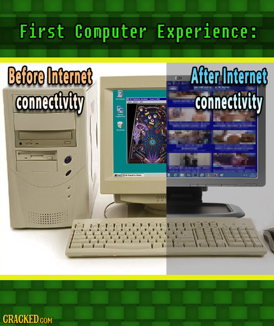 First Computer Experience: Before Internet After Internet res connectivity connectivity CRACKED COM 