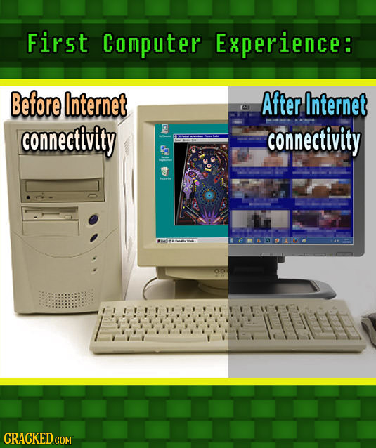 First Computer Experience: Before Internet After Internet res connectivity connectivity CRACKED COM