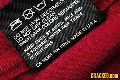 40C G AND SEPARATE ECORati CLEAN MICE TRaDe IRON US A DRY COLORS FAIR Birds IN NOT By NOT DARK UNDER MADE DO MADE WASH NOL 13765 HAND SQUIRREr AN A 1