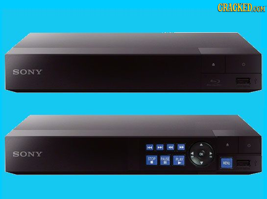 CRACKED SONY 144 >1 4 -> SONY STOD DALRE PLAY t VEN3