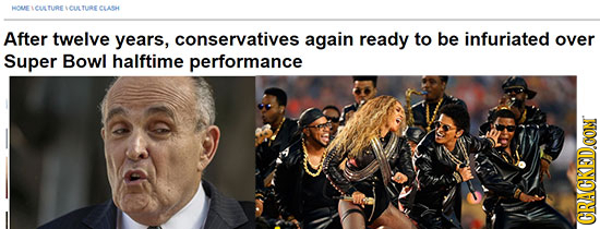 After twelve years, conservatives again ready to be infuriated over Super Bowl halftime performance CRACKEDCON 