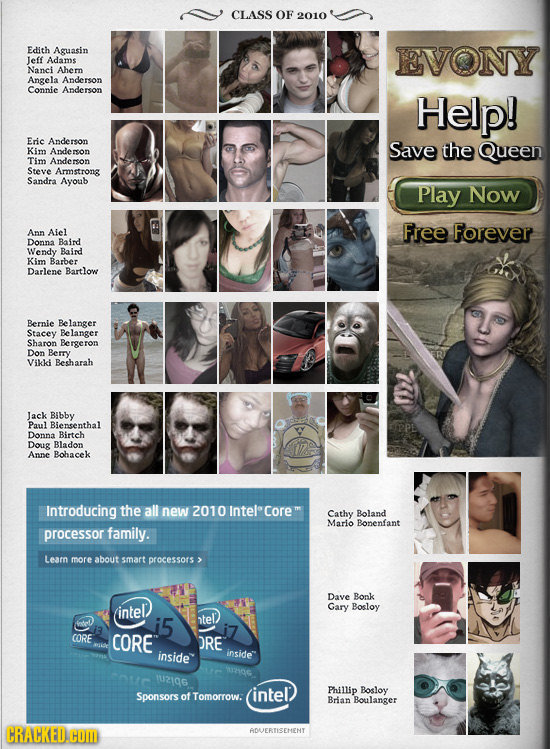 CLASS OF o Edith Auasin EVONY Jeff Adams Nanei Ahem Angela Anderson Connie Anderson Help! Eric Anderson Save the Queen Kim Anderson TIm Anderson Steve