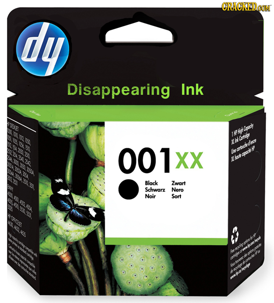 ORACKEDCON dy Disappearing Ink Cey httite 001X door XX aal Black Zwart Schwarz Nero Noir Sort