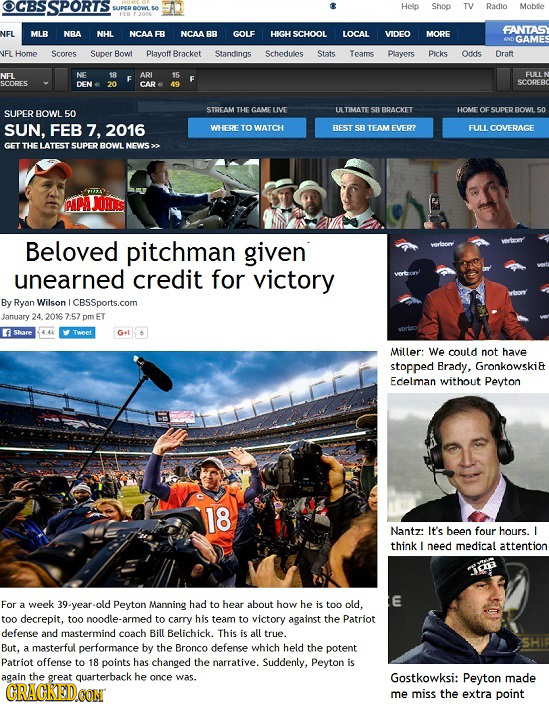 SSPORTS Helo Shop TV Radio Mobtie FANTAS MLB NBA NHL NCAAF NCAA BB GOLE HIGH SCHOOL LOCAL VIDEO MORE GAMES Home Scores Super Bowl Playoff Bracket Stan