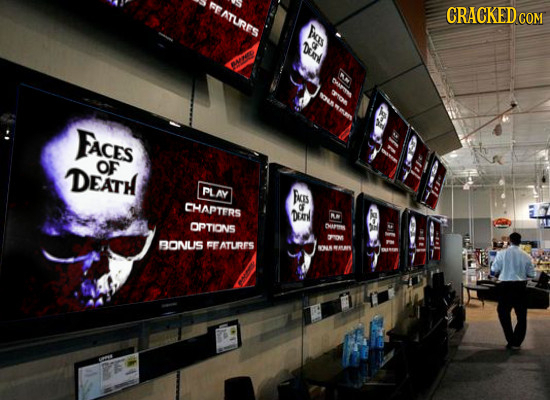 FE ATURRS CRACKED COM F DAK Ue 106 FAces DEATH OF lafe PLAY Ecs CHAPTERS 05 Durw OPTIONS Dm 0M BONLS FFATURFS NK