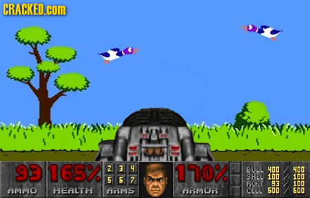 CRACKED.coM 99 165 2 7 y 170% BULL 400 400 SHEU 100 100 5 S 2 ROKT 93 3100 Ammo HEALTH ABs ARMOR CERL 600 600
