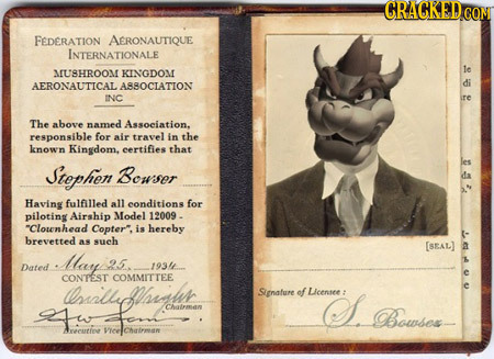 CRACKED FEDERATION AERONAUTIQUE INTERNATIONALE MUSHROOM KINGDOV Je AERONAUTICAL ASBOCIATION di INC re The above named Association. responsible for air