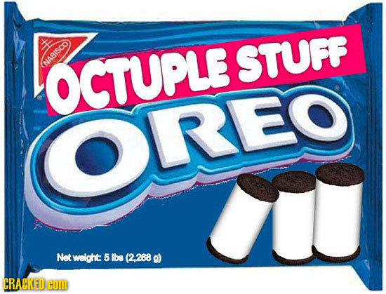STUFF NABISCO OCTUPLE OREO Net welght 5 lbs (2.268 g)