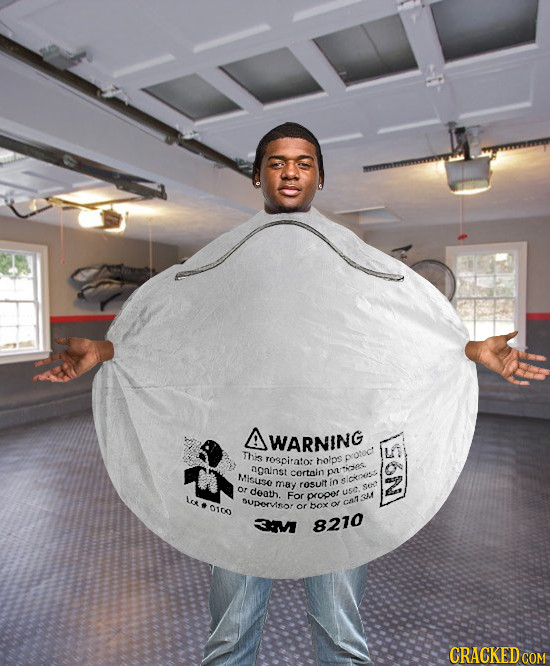 A AWARNING This rospirato: holps potoct oainst igs. Misuse cortain pi may rosult in s or death. sen LCA For proper us wupervror 0100 or box o 3M 8210