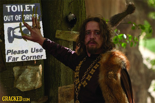 TOIL.ET OUT OF ORDS Use Please Far Corner CRACKED.COM