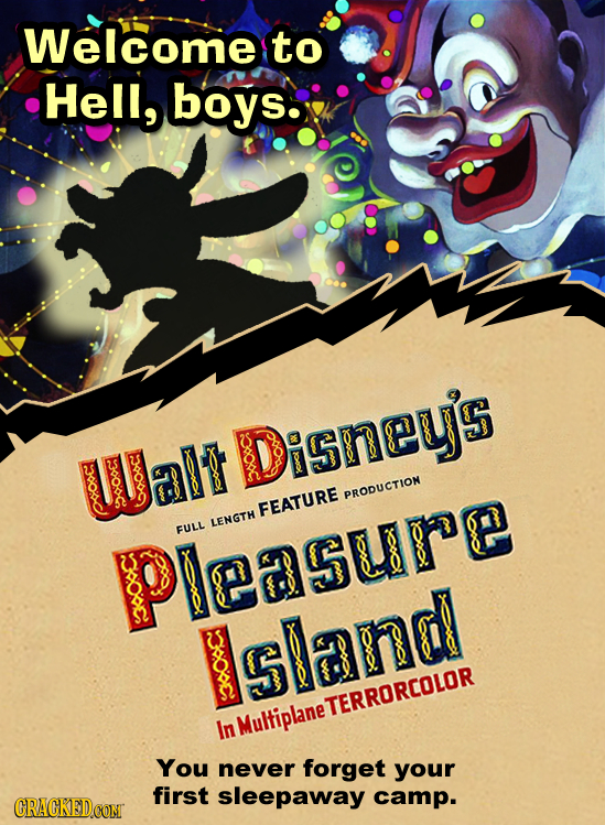 Welcome to He!!, boys. tDisneys 8 PRODUCTION FEATURE Svooc Goooc Oxooc LENGTH EULL Peasure ooc sand TERRORCOLOR In Multiplane You never forget your fi