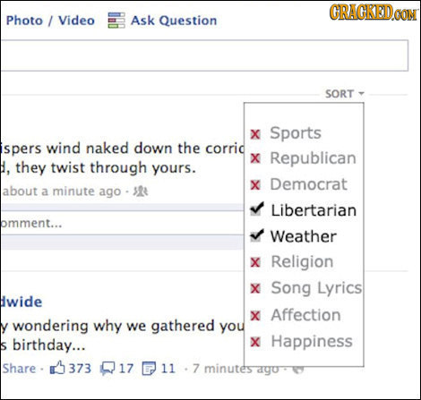 CRAGKEDa Photo Video Ask Question SORT X Sports spers wind naked down the corrid X Republican d, they twist through yours. X Democrat about a minute a