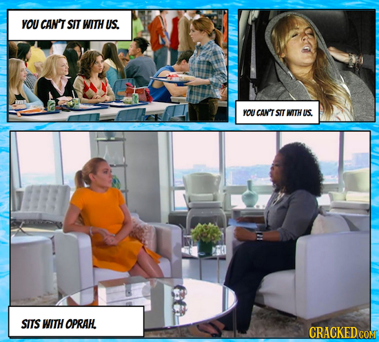 YOU CAN'T SIT WITH US. YOU CAN'T SIT WITH US. SITS WITH OPRAH CRACKED CONT 
