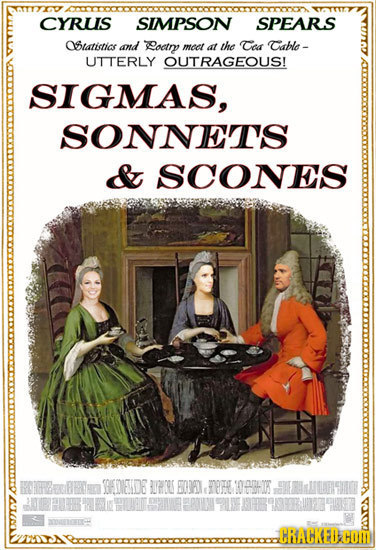 CYRUS SIMPSON SPEARS OStatistias and Roatry meet at the Cea Cable- UTTERLY OUTRAGEOUS! SIGMAS, SONNETS & SCONES SREDIEDE RUPACS EOA BT CRACKEDX C