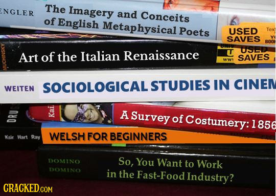 The NGLER Imagery and Conceits of English Metaphysical Poets USED Tox SAVES BOO Art of the Italian Renaissance U 8 SAVES WWS WEITEN SOCIOLOGICAL STUDI