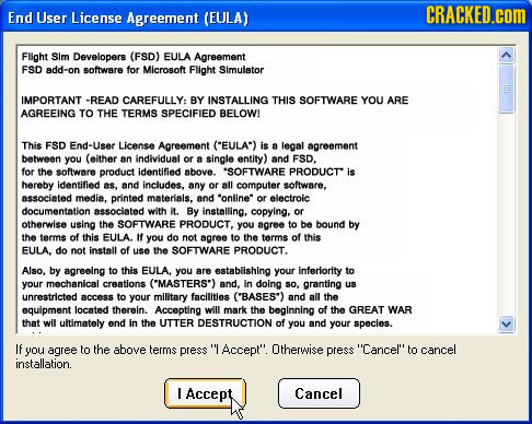 End User License Agreement CRACKED.cOM (EULA) Flight Sim Developers (FSD) EULA Agreement FSD add-on software for Microsoft Flight Simulator IMPORTANT