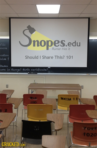 Snopes.edu /11: oose Rumor Has It oston Should I Share This? 101 alse f bama orn in Kenya? Birth certificate? WLH M413A 1 2110 2 1 10 HORK 1020