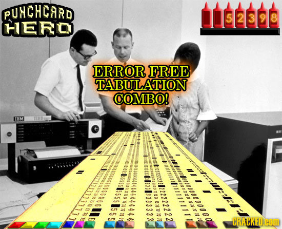 PUNCHCARD 52398 HIERO ERROR FREE TABULATION COMBO! BM 1222222222 13333333 CRACKED COM