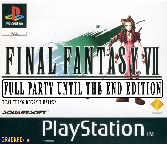 B Playstation PAL FINALFANTASYVI FULL PARTY UNTIL THE END EDITION THAT THING DOESN'T HAPPEN SORESOFT 9OMPUTEY Playstation TM 71171000432 