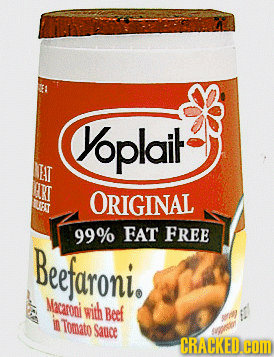 Yoplail JET QIT ORIGINAL ent 99% FAT FREE Beefaroni. Meceoni with Beef in Tomato Sauce gtbr CRACKED.G