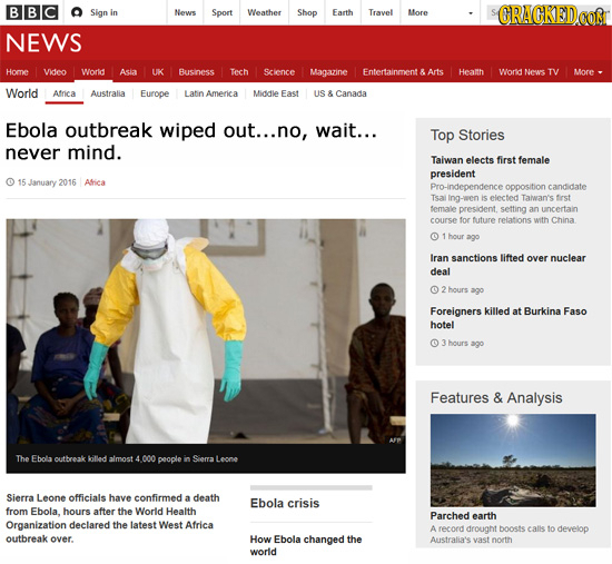 BBC Sign in News Sport Weather Shop Earth Travel Mlore CRACKED CON NEWS Home Video Worid Asia UK Business Tech science Magazine Entertainment & Arte H