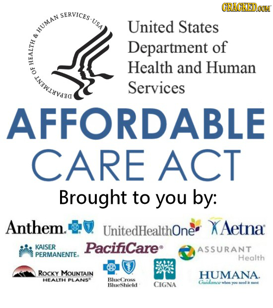 GRACKEDO is United States HUMAN & Department of Health and Human HEALTH INiwxvdad OF Services AFFORDABLE CARE ACT Brought to you by: Anthem. UnitedHea