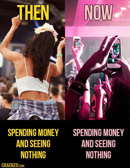 THEN NOW SPENDING MONEY SPENDING MONEY AND SEEING AND SEEING NOTHING NOTHING
