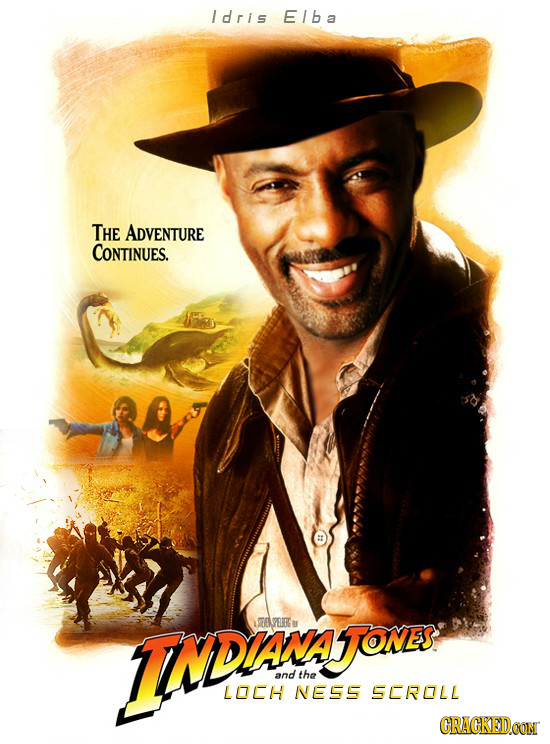 Idris Elba THE ADVENTURE CONTINUES. LNDmnt TJONES and the LOCH NESS SCROLL CRACKEDOON