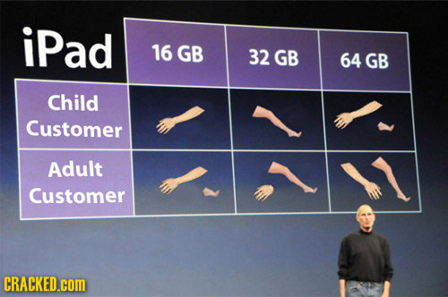 iPad 16 GB 32 GB 64GB Child Customer Adult Customer i CRACKED.cOM 