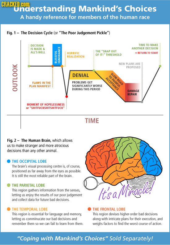 CRACKED. nderstanding com Mankind's Choices A handy reference for members of the human race Fig. The Decision Cycle (or The Poor Judgement Pickle) D