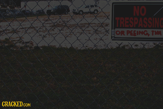 NO TRESPASSING OR PEEING, TI