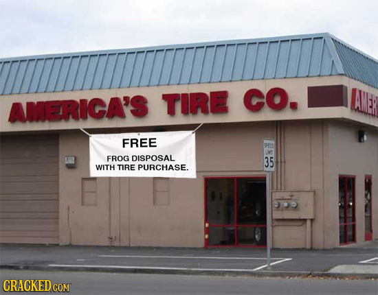 AMERICA'S TIRE CO. FREE 9EN LMT FROG DISPOSAL 35 WITH TIRE PURCHASE.