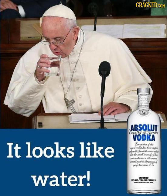 CRACKED cO ABSOLUT Tountau fourdrn VODKA It looks like ory dy A rewder n ee ged ay und khvees wratt add N imf i IN weal dnimian namsele 4e water! IMPO
