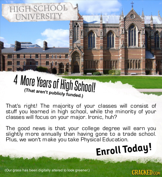If Colleges Were Forced to be Honest About Themselves
