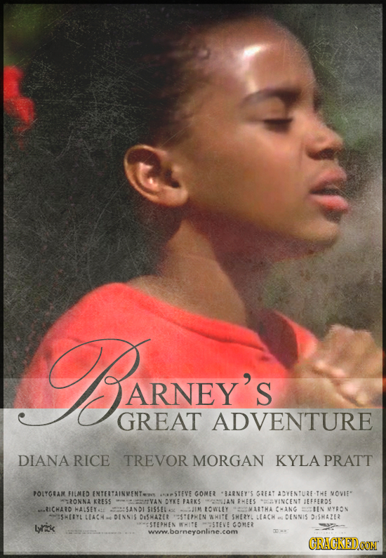 MARNIAYS ARNEY'S GREAT ADVENTURE DIANA RICE TREVOR MORGAN KYLA PRATT POLYGHAM FILNED ENTEITAINMENTET APSTEVE GOME BARNEY'S GREAT AOVENTUTE -TWE MOVIE*