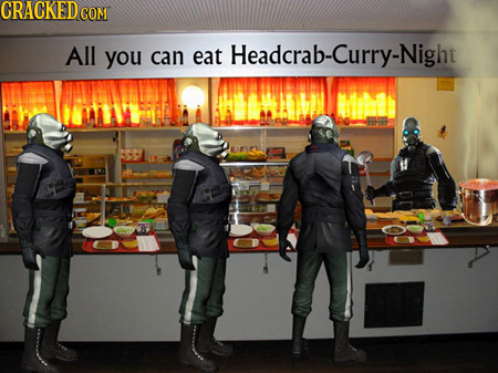 CRACKED CON All you can eat t Headcrab-Curry-Night