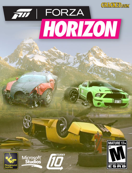 CRACKED / FORZA HORIZON MATURE 17+ Q M 10 URN Microsoft Studios Plavround CONTENT RATED RY ESRB Games 