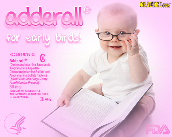 adderall CRACKEDCON for early birds! NDC 0555-0768-02 C Adderalle (Dextroamphetamine Saccharate, Amphetamine Aspartate, Dexdtroamphetamine Sulfate and
