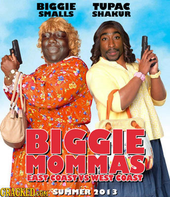 BIGGIE TUPAC SMALLS SHAKUR BIGGIE MOMMASU EAST COASTVS WEST COAST GRACKED.E SURMER 2013
