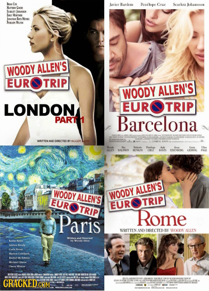 bas Coe Juvier Bardem Penelope Cruz Scarlet Johansson Memey Gy Sm snsoe Ives Vextm rs us ems heen Vurs WOODY ALLEN'S EUR TRIP WOODY ALLEN'S LONDON EUR