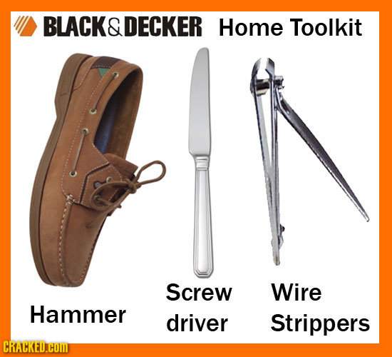 BLACK&DECKER Home Toolkit Screw Wire Hammer driver Strippers CRACKED.COM 
