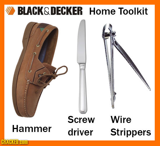 BLACK&DECKER Home Toolkit Screw Wire Hammer driver Strippers CRACKED.COM