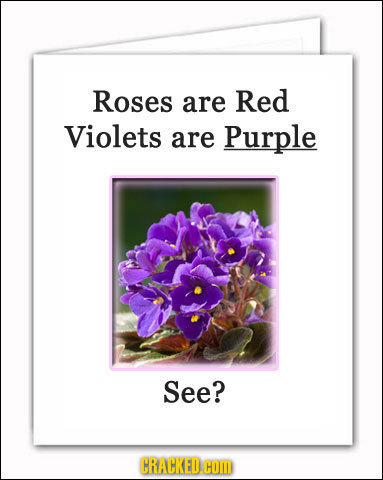 RoseS are Red Violets are Purple See? CRACKED COM