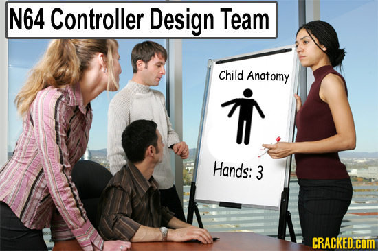 N64 Controller Design Team Child Anatomy Hands: 3 CRACKED.cOM 