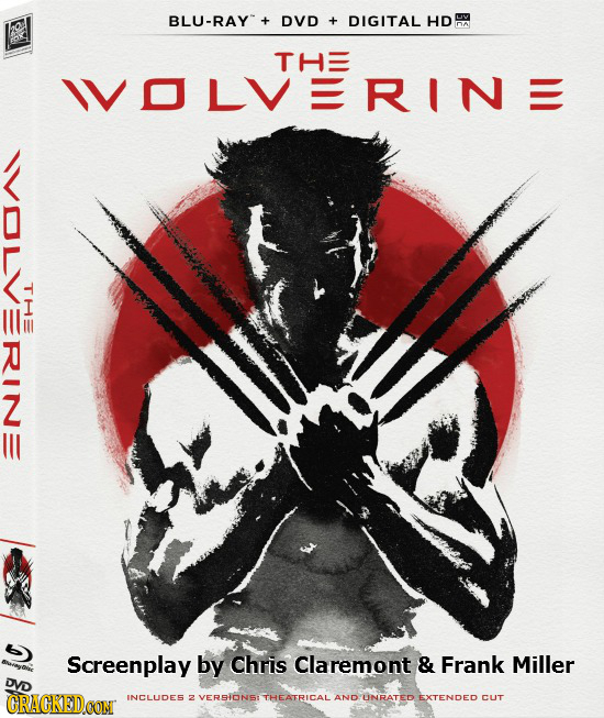 BLU-RAY DVD + DIGITAL HD THE IVOLVERINE THe IN - Screenplay by Chris Claremont & Frank Miller DVD CRACKEDCON INCLUDES 2 VERSIONS: THEATRICAL AND UNRAT