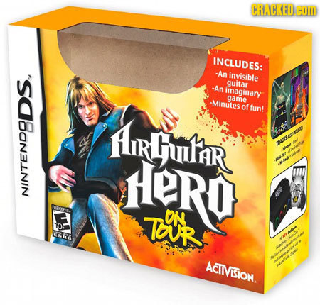 CRACKED.O INCLUDES: -An invisible guitar -An imaginary game -Minutes of fun! nutar oas HERO ULKERCRS TOUR ON ACTIVISiON.