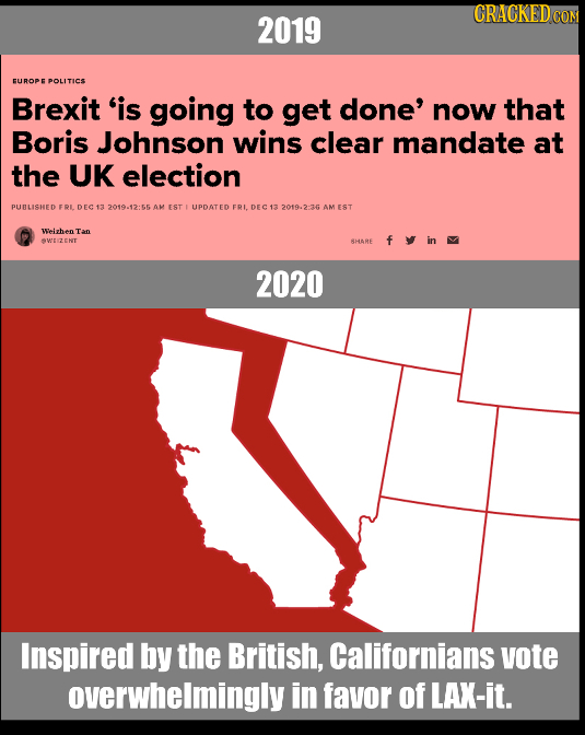 CRACKED COR 2019 FUROPE POLITICS Brexit 'is going to get done' now that Boris Johnson wins clear mandate at the UK election PURLISHED FRLDEC13 2019.12