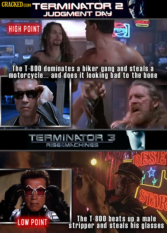 MTERMINATOR E 2 JUDGMENT DAY HIGH POINT PEP8 The T-800 dominates a biker gang and steals a -motorcycle... and does IT looking bad to the bone TERMINAT