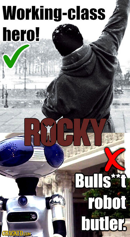 Working-class hero! RCKY X Bulls* t robot butler GRACKEDCOM